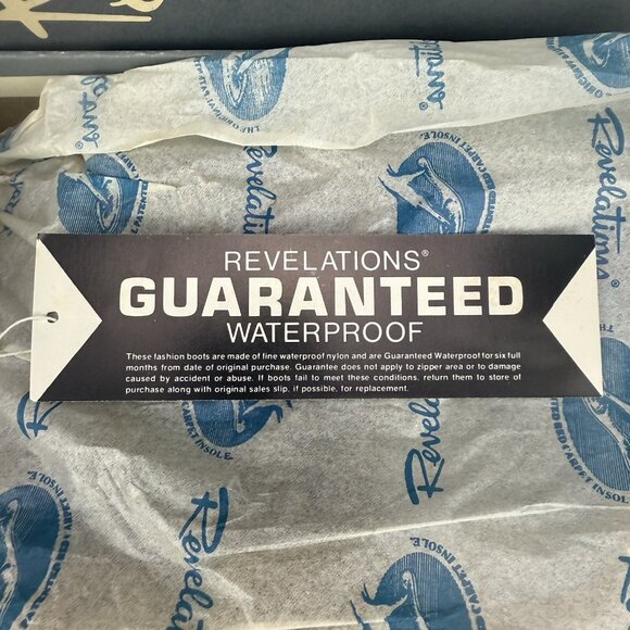 VTG Revelations Wool Lined Side Zip Block Heel Brown Booties 9.5N ✅PEELING W/BOX - Picture 13 of 14